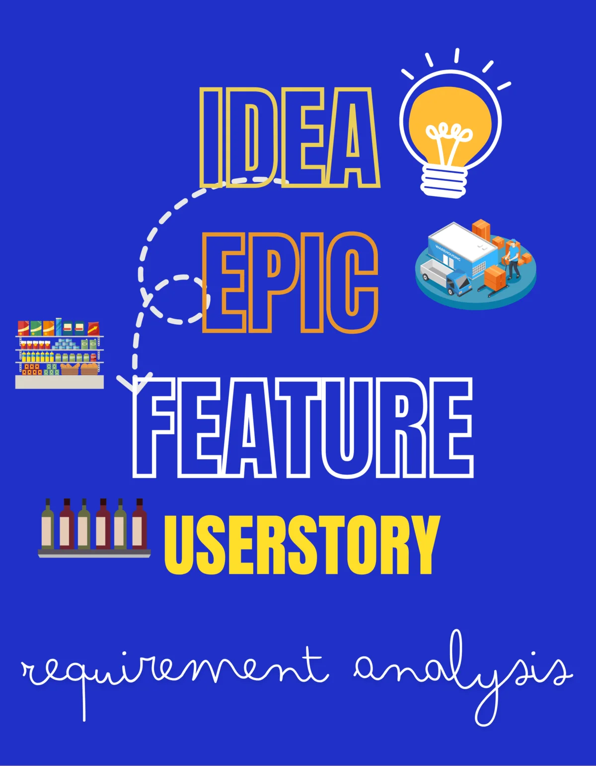 idea epic feature userstory requirement analysis blue-bg