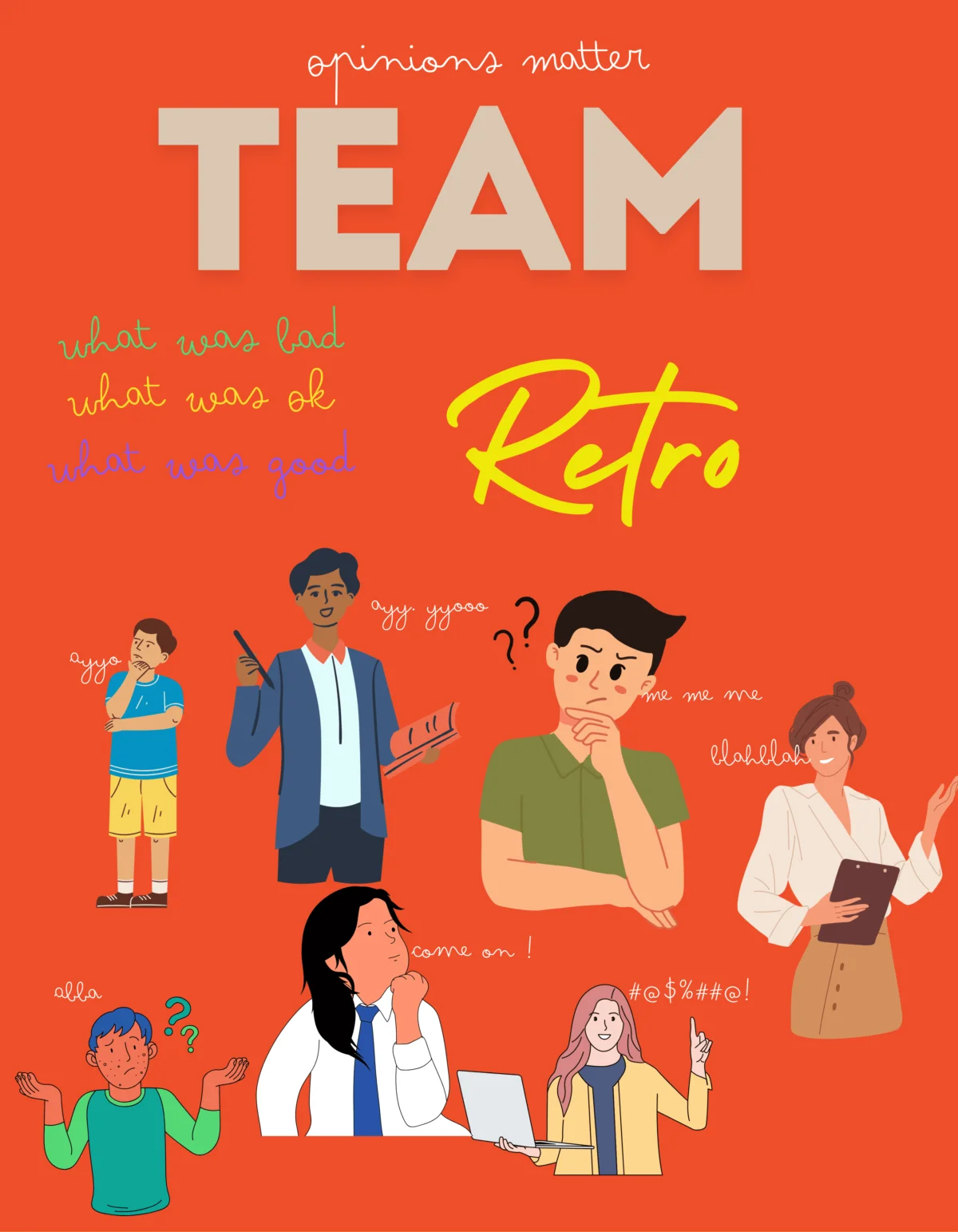 opinions matter team retro orange-bg